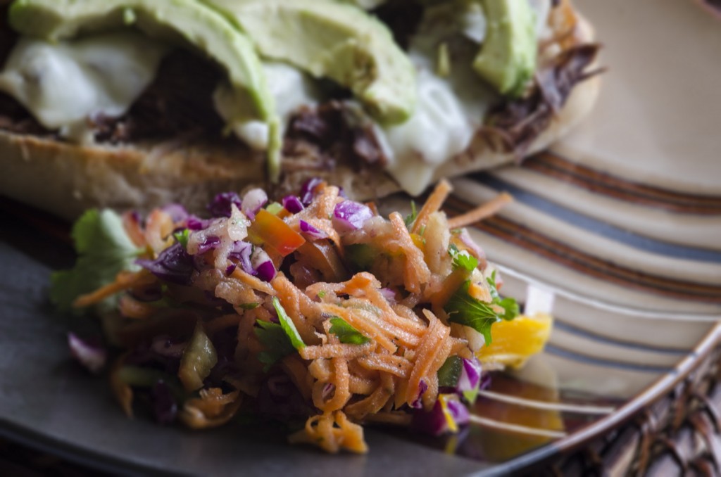 Purple Cabbage Apple Slaw with Cilantro