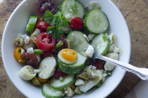 Artichoke Cucumber with Feta