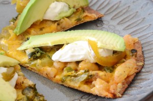 Tomatillo Tostada with Avacado